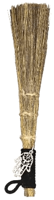 Altar Broom with Fatima Hand Symbol